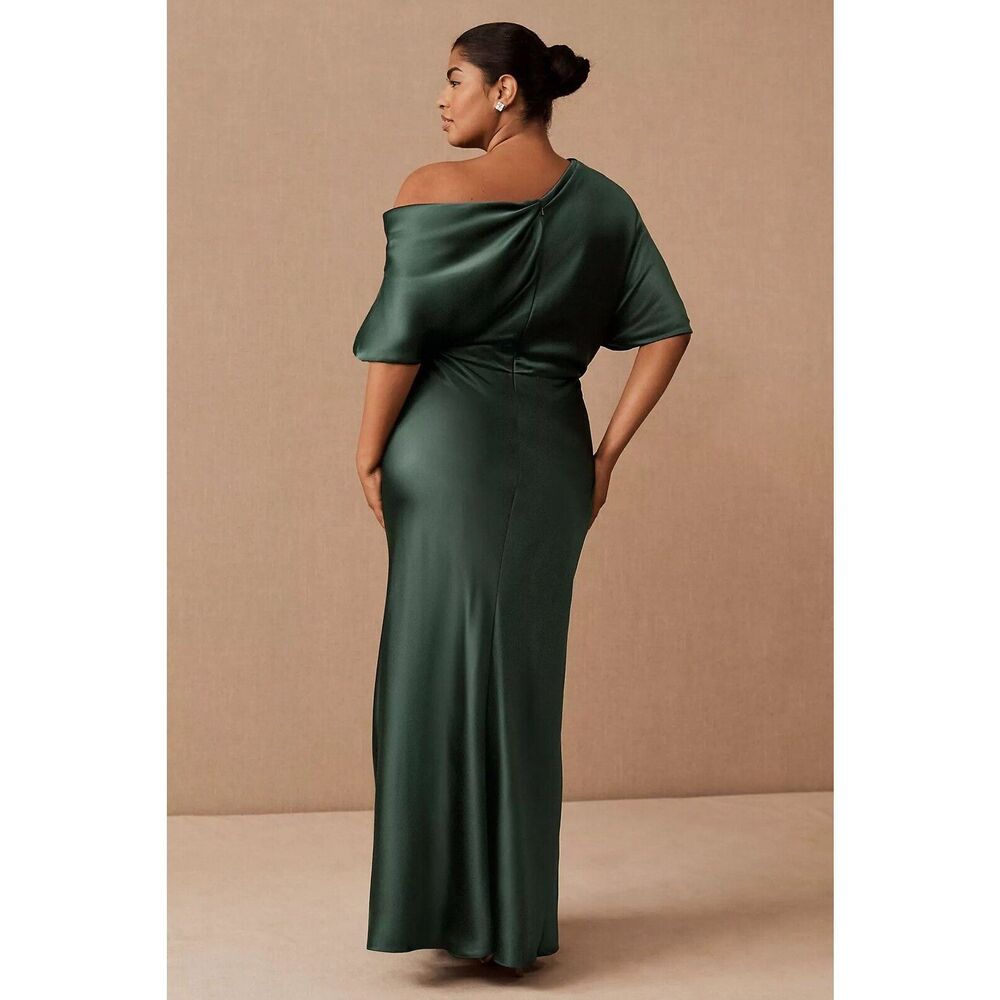 New Amsale Pryce Off-Shoulder Satin Column Gown size 4 - Picture 5 of 10